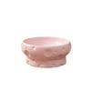 Large Diameter Elevated Cat Bowl Anti-knock Anti-spill Neck Protection Bowl Cheese Shape Ceramic Pet Food Bowl
