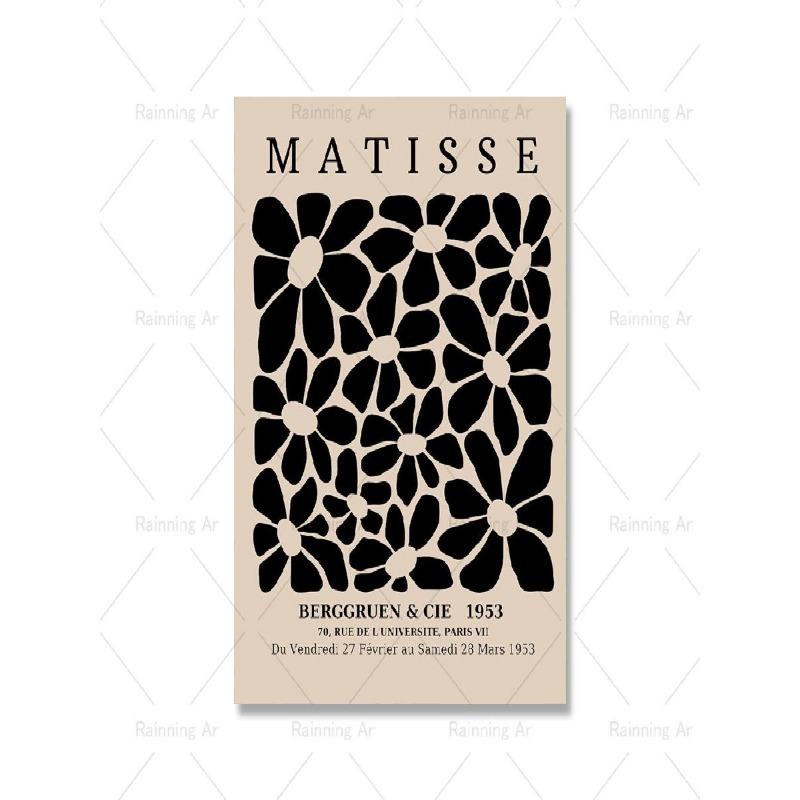 Bauhaus Black  Beige Abstract Canvas Wall Art  Picasso  Matisse Inspired Trendy Poster for Living Room Home Decor