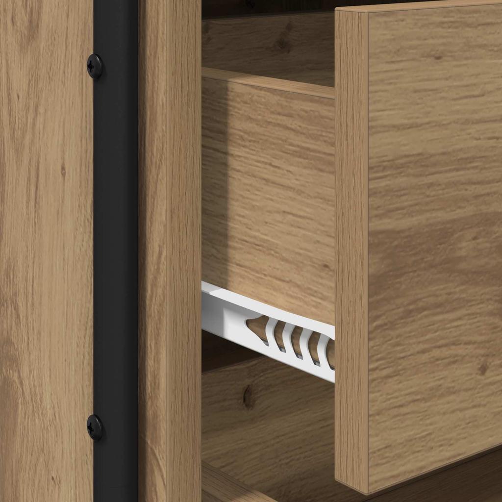 Nightstand 2 Pcs. Artisan Oak 35 X 36.5 X 61 Cm Engineered Wood