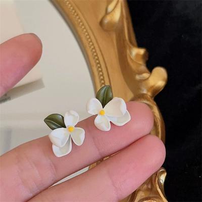 Fashion Gardenia Ear Stud Earrings Korean Fashion Jewelry Gift