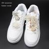 1 Pcs Luxury Casual Shoes Charms Laces Buckle Sneakers Shoelaces Clips Decoration Rhinestones Pearl Gem Flower Shoes Accessories