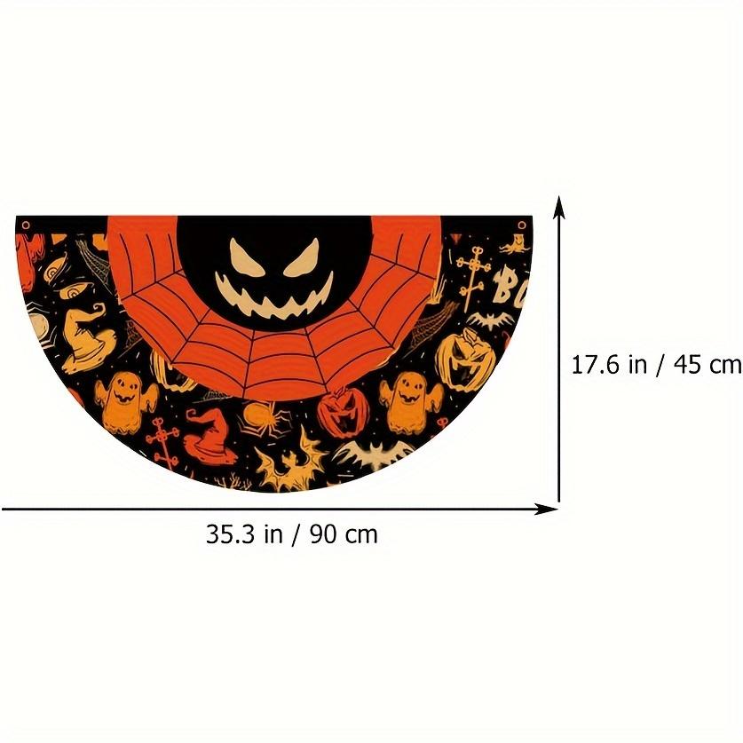 3pcs Halloween Fan Flag, Halloween Bunting, Halloween Hanging Bunting, Pumpkin Spooky Spider Web Hanging Bunting