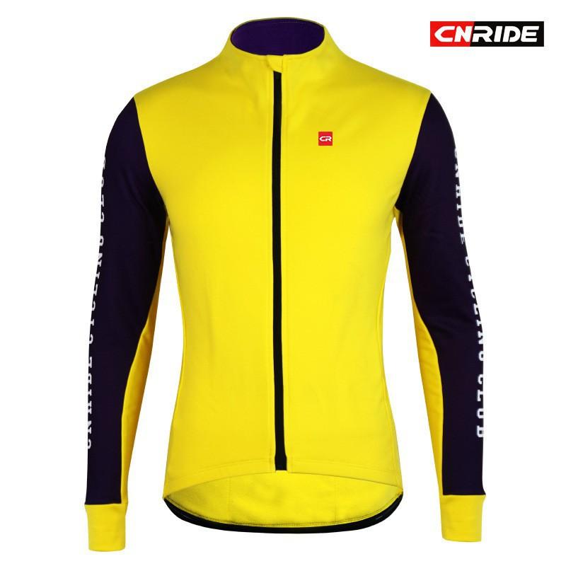 Fashionable Retro Fleece Long-sleeved Riding Suit Top Highly Elastic Breathable Warm Road Mountain Bike Bicycle 4XL