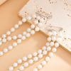 Clip On Waist Chain Accessory with Layered Pearls Look Draped Chains, Decorative Outfit Accent for Party and Festival Wear