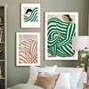 Colorful Striped Girl Lemon Vase Wall Art Canvas Painting Abstract Posters Prints Hotel Bar Wall Pictures For Living Room Decor