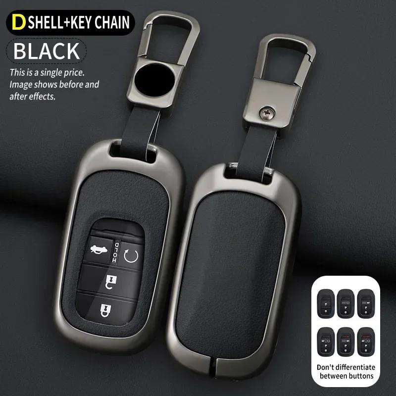 Interior Mouldings Leather Car Remote Key Case Fob Cover Protector Holder Shell For Honda Civic Accord HR-V CR-V CRV 2022 2023 K
