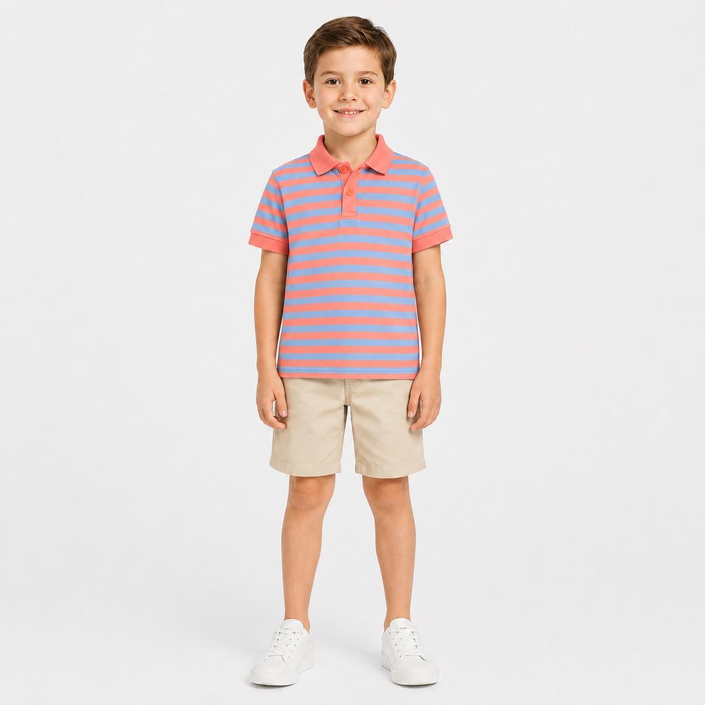 Kids Striped Short Sleeve T-Shirt - Stylish Casual Top for Boys and Girls
