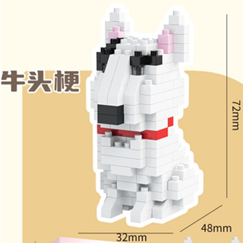 NEW DIY Cute Dog Shiba Inu Fado Husky Teddy Schnauzer Golden Retriever Pets Building Blocks Kit Bricks Model Kids Toy
