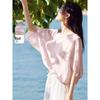 XWI Women's Modal Silk Blend Batwing Sleeve Round Neck Shirt