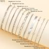 17KM 11 Piece Set of Alloy Heart-shaped Round Bead Bracelet with Multiple Layers of Minimalist Layered Chain Accessories for Women Jewelry Accessories