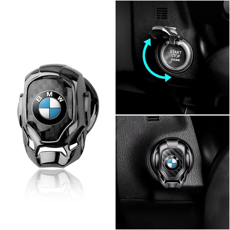 Car One-Click Start Buttons Protective Cover Emblem Decoration For BMW E39 E46 E90 E36 E60 E34 E30 F30 X1 X3 X5 X6 71 E92 E93