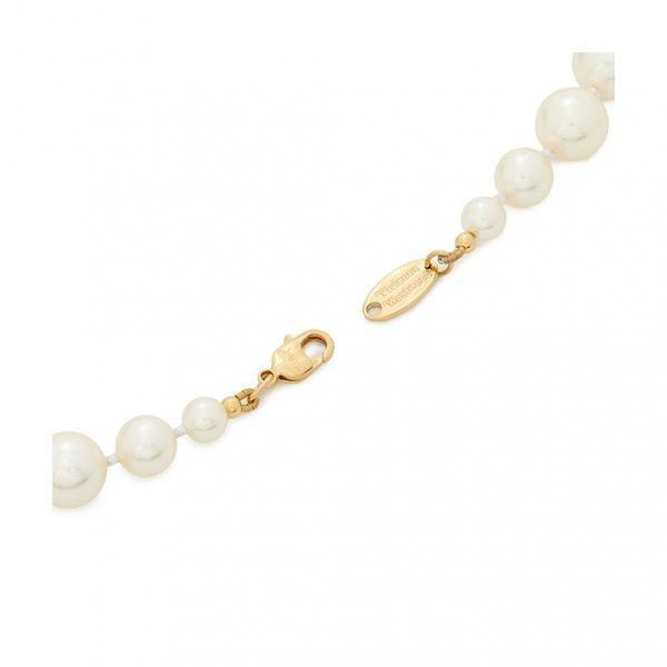 Vivienne WeStwood One Row Pearl Bath Relief Women S Choker Necklace 63010106 02r202