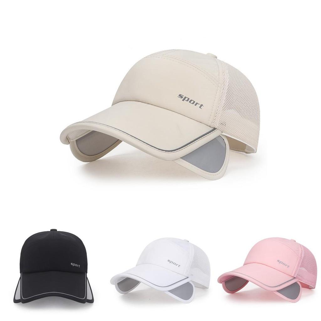 Reflective Letters Sport Hats Outdoor Retractable Large Men Women Fishing Shade