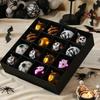 Halloween Decorations, 16 Pieces/set, Painted Ghosts, Skeletons, Plastic Balls, Holiday Ornaments, Ghost Party Pendants