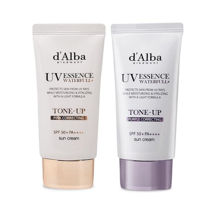d Alba Waterful Tone-Up Sunscreen Pink 50ml (SPF50+) + Waterful Tone-Up Sunscreen Purple 50ml (SPF50+) 1 Set Ss (44235592)