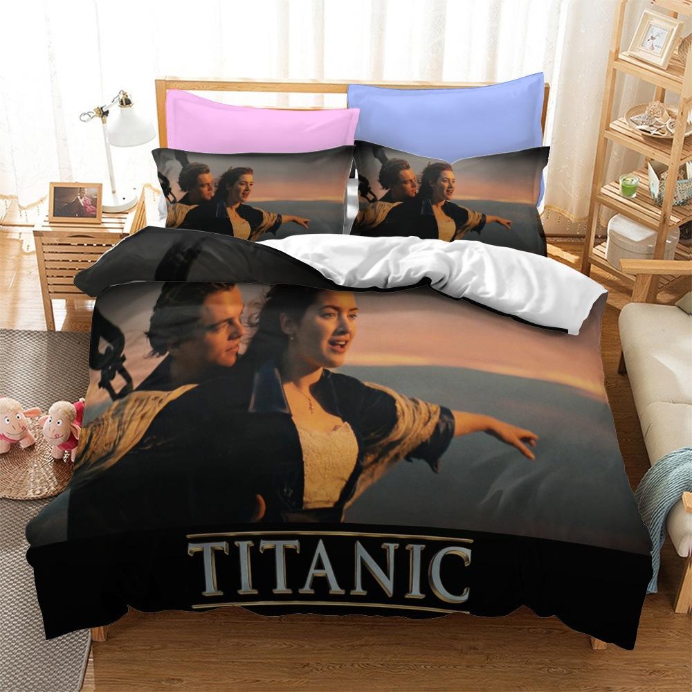 Pościel Trzyczęściowy Zestaw Tekstyliów Domowych Seria Titanic