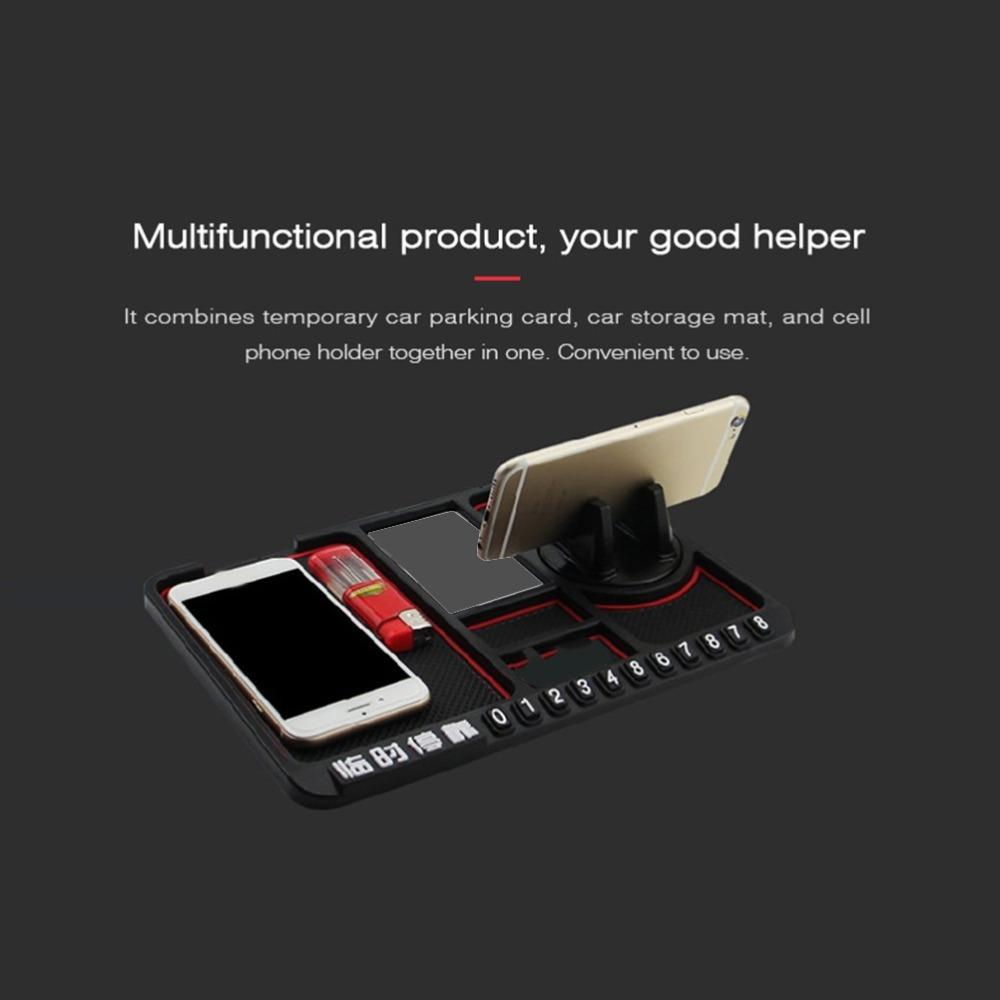 Rotatable Phone Holder Mat Silicone Parking Number Sign Car Phone Holder  Car Interior Dashboard