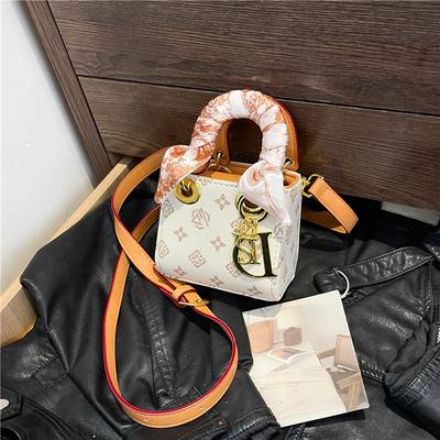 Premium Bag Presbyopia Silk Scarf Contrasting Color Mini Princess Diana Bag Portable Shoulder Bag