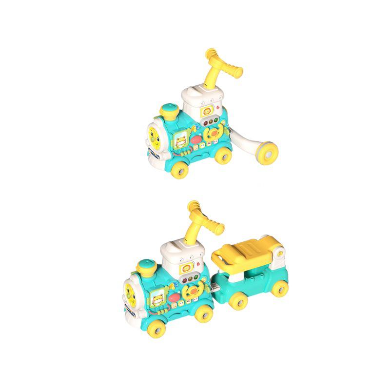 Baby Walker Stroller: Multi-functional Ride-On Steam Train Educational Toy