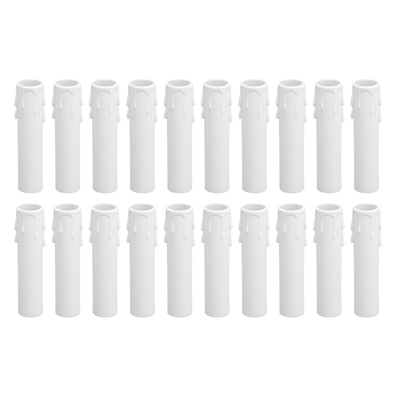 

20 шт. 4-дюймовые чехлы-рукава для свечей, имитация капель воска, чехлы для патронов светильников E12 для люстры