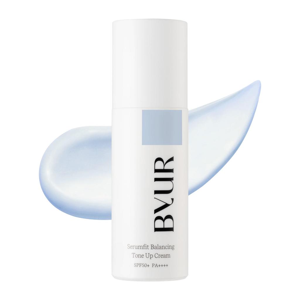 ByUR Base de Maquillage Sérum Tone Up Fit Crème Tone Up Équilibrante Écran Solaire Bleu Clair Peau Mixte SPF50+ PA++++
