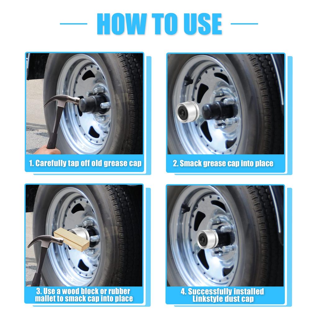 uxcell Trailer Axle Dust Cap Cup Cover Compatible with Dexter EZ Lube Trailer