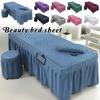 Thick Bed Skirt Beauty Salon Massage Table Bed Cover High-grade Skin-Friendly Bed Sheet SPA Therapy Bedspread with Hole