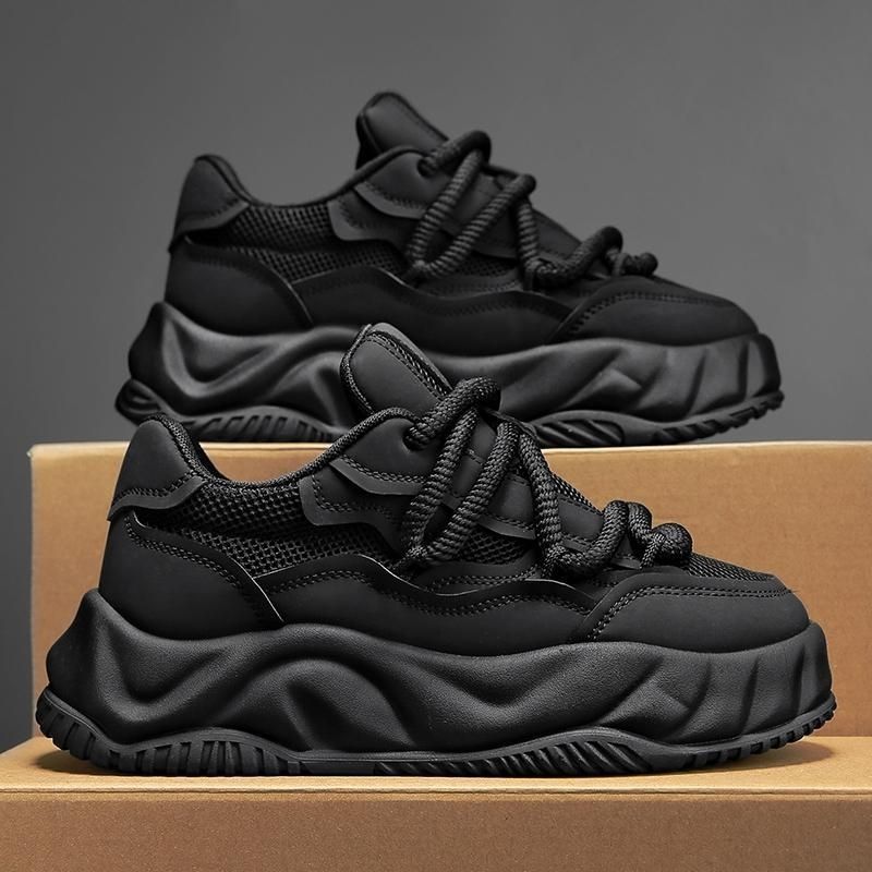 

2025 Casual Breathable Bread Mesh Comfortable and Non-Slip Running Platform Increased by Sports White Shoes Men 39