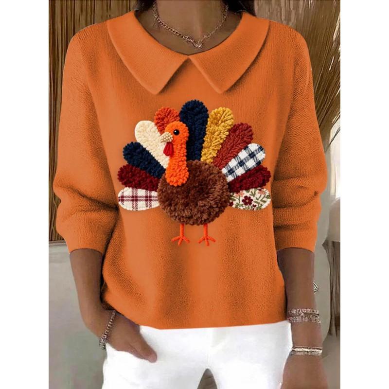 Womens Oversized Long Sleeve Crewneck Sweatshirt 2025 Fall Casual Pullover With 3D Print Acrylic Fabric