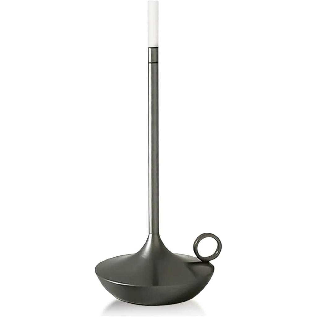 LED Metal Desk Light Touch Switch USB Charging Bedside Decorative Light Bar Atmosphere Creative Candle Desk Light Vintage Lamp(Grey)