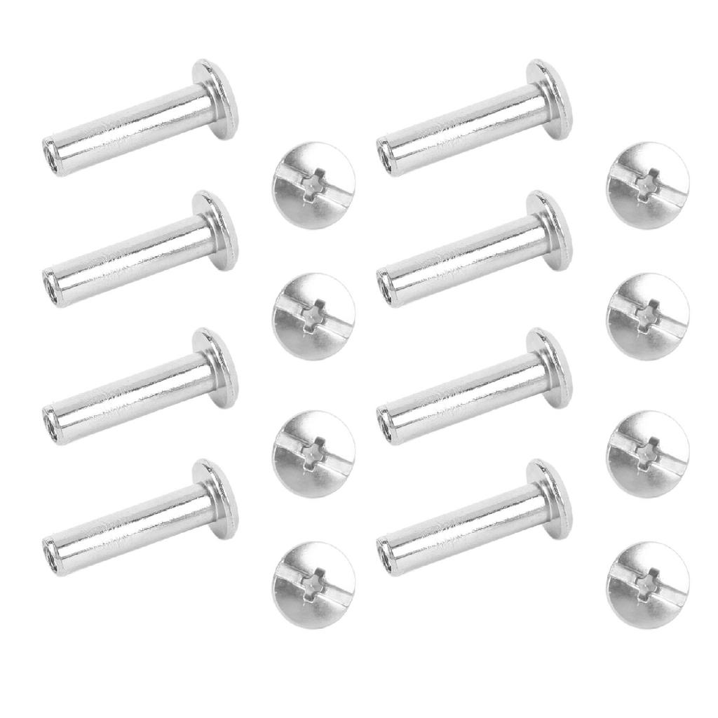 100 Pairs M2 Rivet Set Stainless Steel Flat Round Hex Socket Hd Stud Set for Construction Woodworking