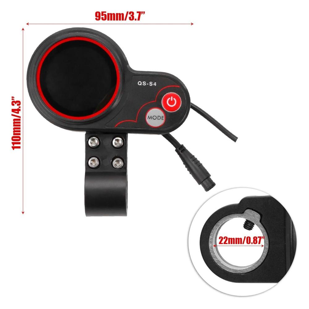 6-pins Elektrisk Scooter Tumgas LCD-display 72V Styrenhet Vridgas QS-S4