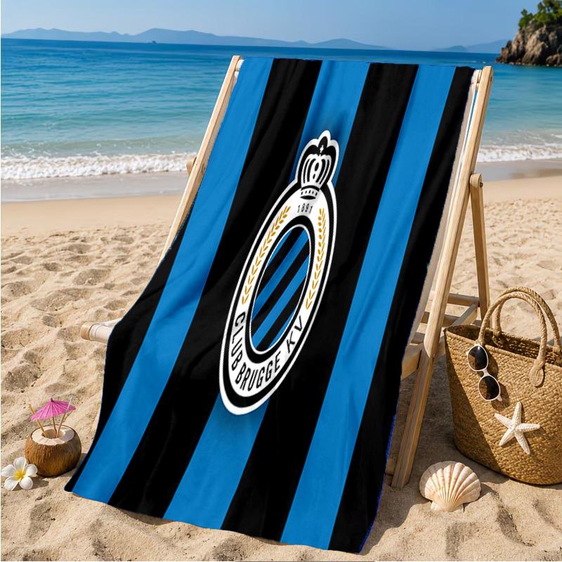 Club Brügge FC Wappen Strandtuch Mikrofaser Strandtuch, Leicht und Schnelltrocknend, für Sommerreisen, Schwimmbad Fan Geburtstagsgeschenk