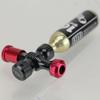 R250 Preset CO2 with Pressure Presta Socket Inflator, Black/Red, Gauge,