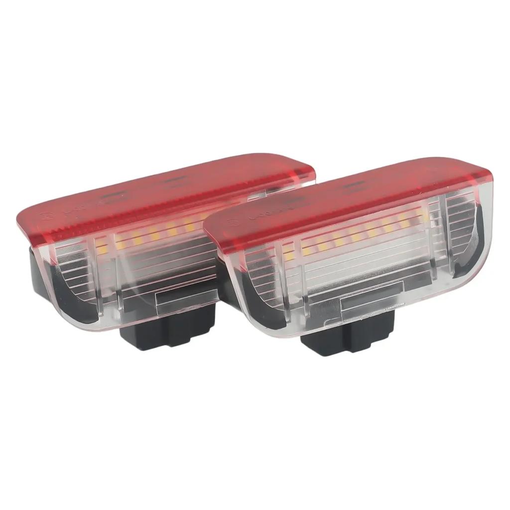 2Pcs Car Interior Courtesy Door Lights Warn Lamps For Passat B6 B7 B8 CC For Seat  For Golf For Skoda Auto Led Door Planel Light