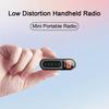 Portátil mini rádio fm clipe design sinal claro baixa distorção display lcd recarregável de alta sensibilidade mini rádio