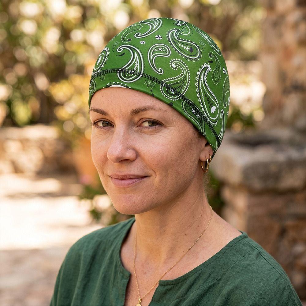 New Paisley Print Hijab Caps Breathable Helmet Liner Pirate Hat Quick Dry Comfortable Bandana Hat Outdoor Activities