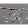 @ Beautiful Steel Bangles With Turquoise Evileye Gungru Beads For Women Zr410-60%Off