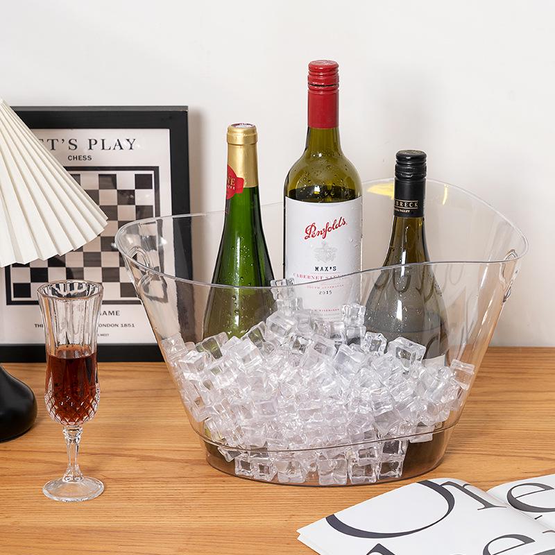 Ice Bucket Bar: Red Wine & Beer Multi-purpose Storage for Fruits, Vegetables, and Camping.