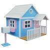 Wooden Children's House - Large House with Veranda - Veranda with Canopy - Mailbox - Flower Box