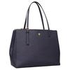 Tory Burch Emerson Metal Double T Logo Minimalist Fashion Large Capacity Zipper Leather Tote Bag Shopping Bag Shoulder Handbag Women Tote 134837-405