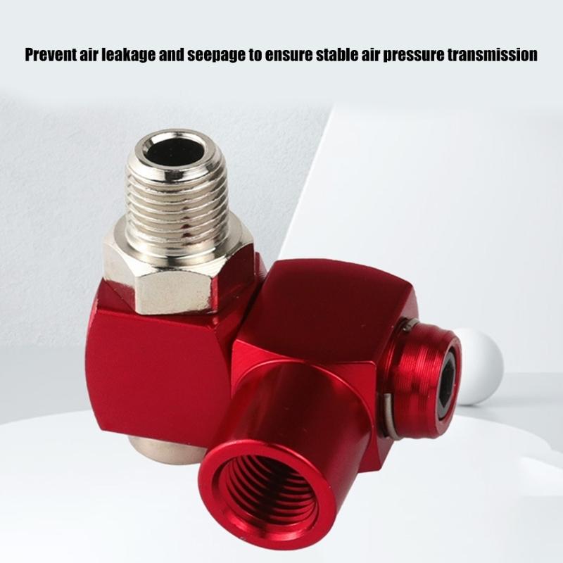 1/4inch Male and Female Threads Air Fittings Aluminum 360 Degree Swivel Air Hose Connectors Pneumatic Tool Parts