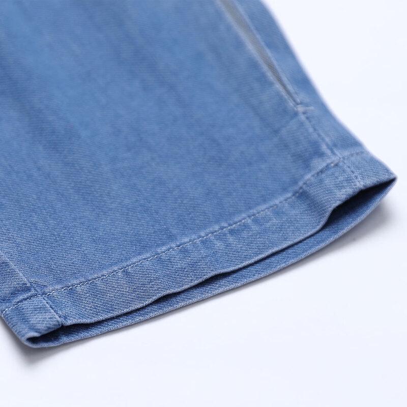 Pastel Women's Summer Elastic Waist Thin Casual Jeans