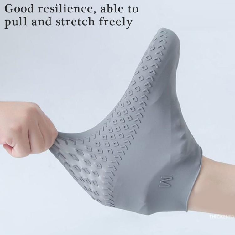 Collapsible Anti Slip Rain Shoe Covers Reusable Silicone Design Full Coverage Shoe Protectors For Hiking Daily Use