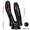 Female Pulls Anterior Yin and Posterior Court with Two-pronged Double-headed Penis Anal Plug Training Masturbation Device Sex Products
