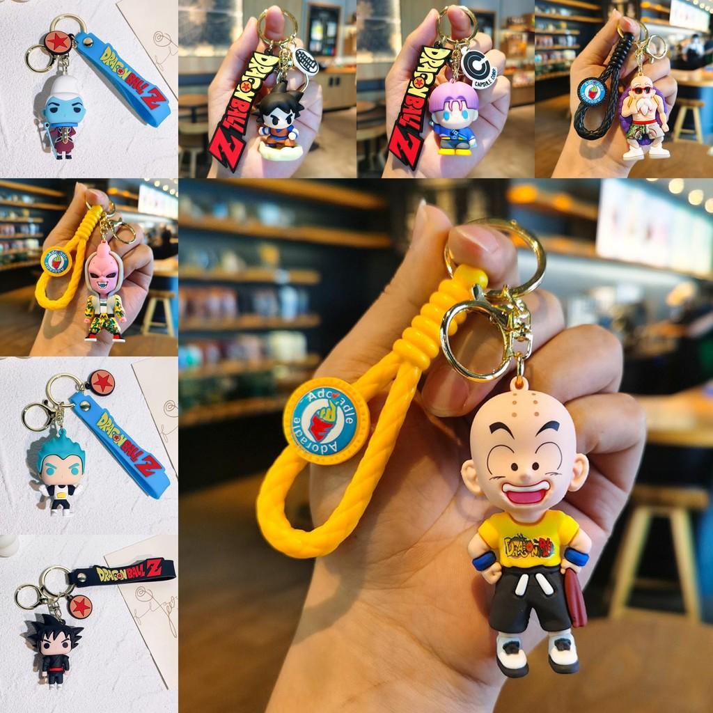 Adorable Dragon Ball Keychain Goku Pvc Figurine Cute Anime Car Pendant Gift