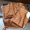 Women's French Retro Silk Cashew Scarf: Versatile Square Ribbon Headscarf