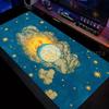 Mysterious celestial element Mouse Pad Desk Mat with Stitched Edge antislip Durable offices accessories keyboard mouse mat