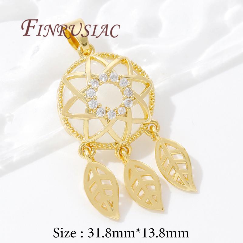 18K Real Gold Plated Crystal Charms For Jewelry Making,Trendy Jewellery Charms Accessories,Pendant For Needlework