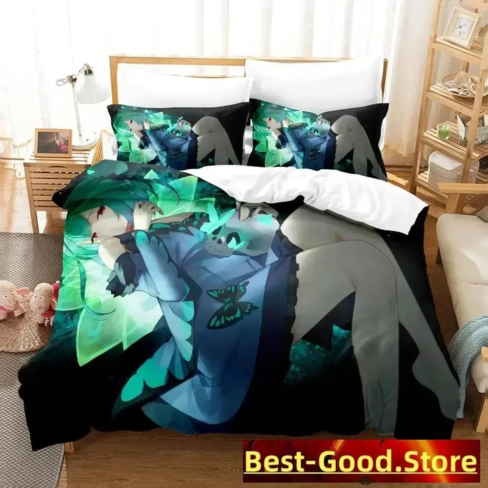 Vtuber Hololive Uruha Rushia Bedding Set Single Twin Full Queen King Size Bed Set Adult Kid Bedroom Duvetcover Sets Anime